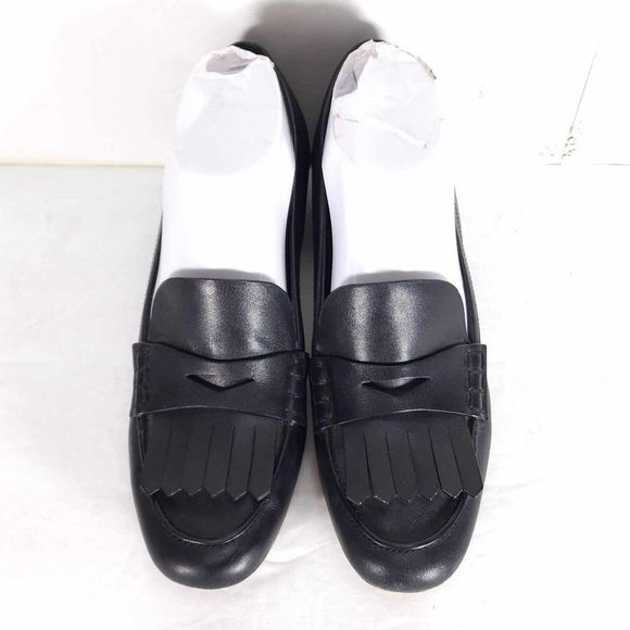 Michael Kors Woman's The Declan US8M Leather Fringe Heels Penny Loafer Shoes - Picture 3 of 14